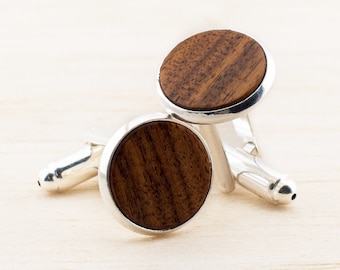 Bois de boutons de manchette en bois véritable, cadeaux pour hommes, marié tenue de mariage, cadeaux pour garçons d'honneur père de la mariée, cadeau du 5e anniversaire