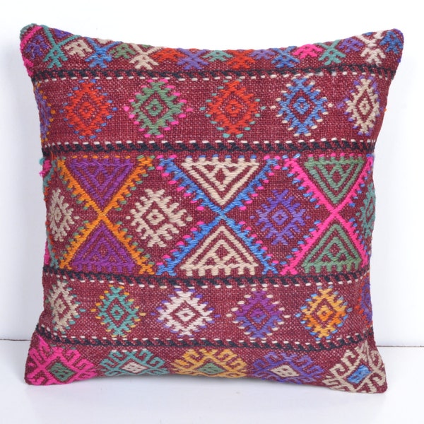 16"knitting modern decor wool cushion throw pillow kilim pillow decorative pillow cover accent pillow outdoor floor sham bohemian decor