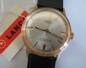 Vintage rare Lanco Swiss watch 420 17j NIB with tags mens wristwatch - Gift for him