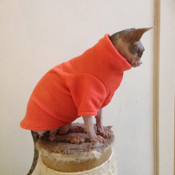 Fleece T-shirt for Sphynx Cat Cat/dog Clothes | Etsy UK