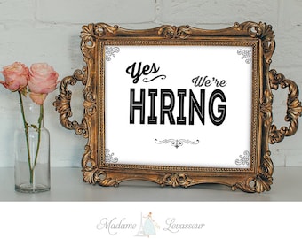 we are hiring signs etsy
