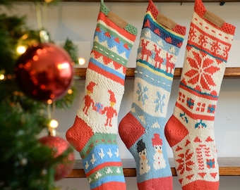 Christmas Stocking -  Hand Knit and Personalized