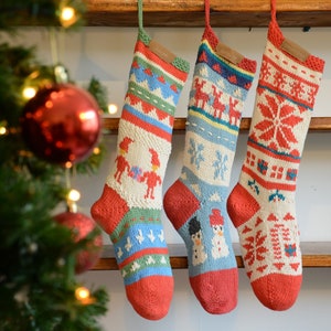 Christmas Stocking Hand Knit and Personalized image 1