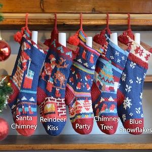 Short Christmas Stocking Hand Knit 画像 6