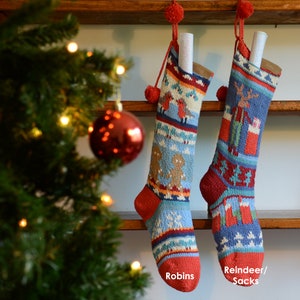 Personalized Christmas Stocking Hand Knit image 10