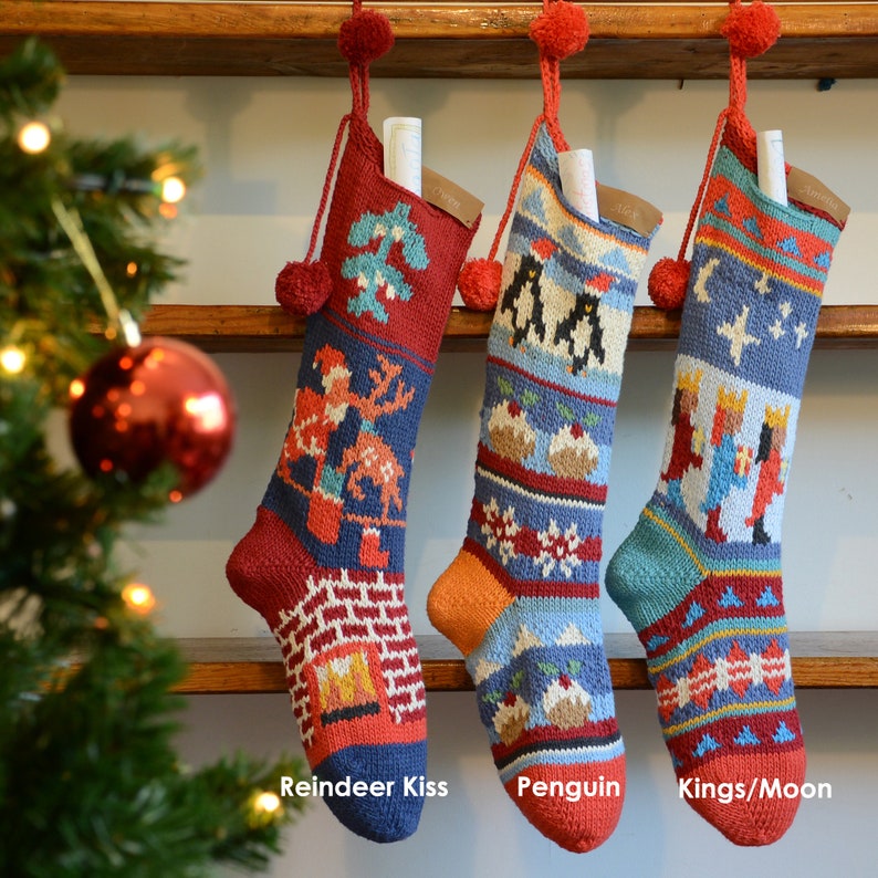Personalized Christmas Stocking Hand Knit image 8