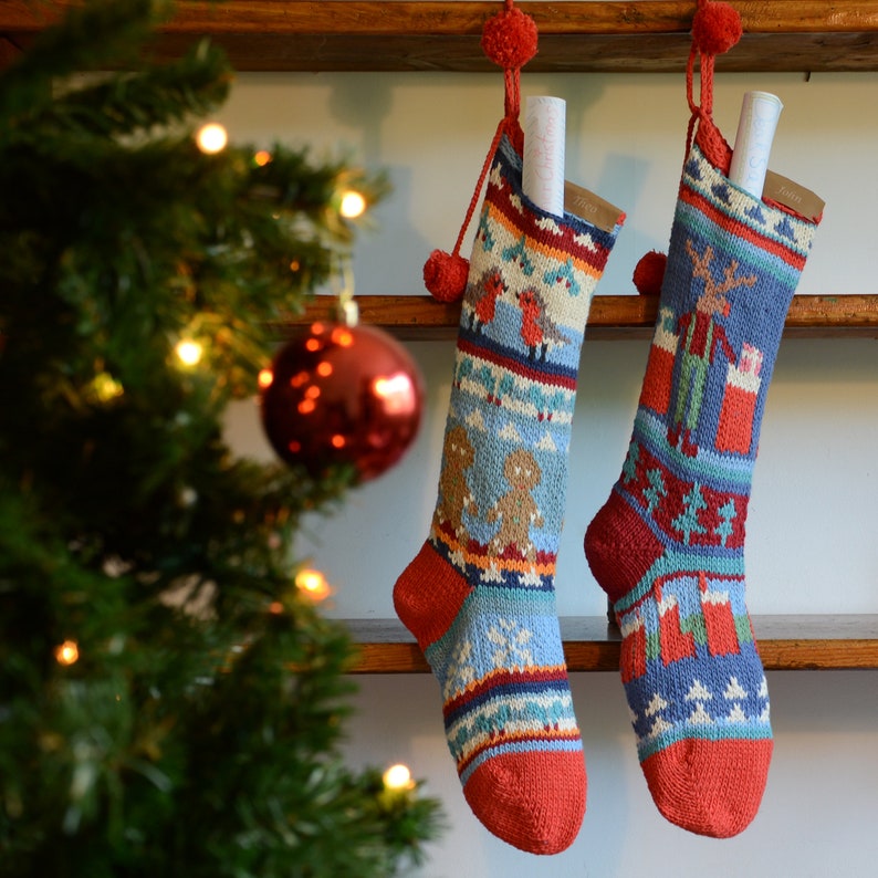 Personalized Christmas Stocking Hand Knit image 4