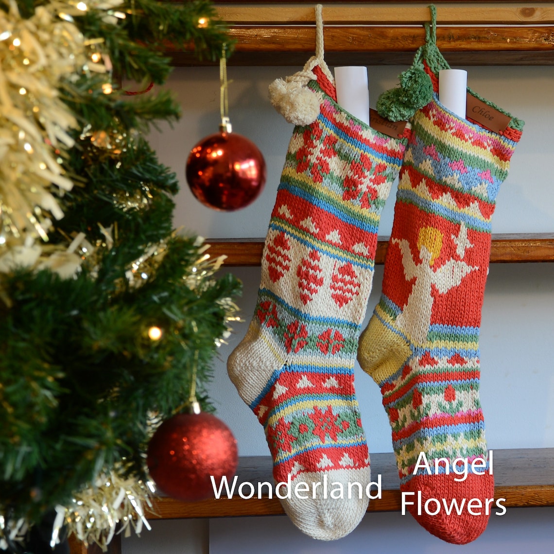 Christmas Stocking Hand Knit Personalized - Etsy