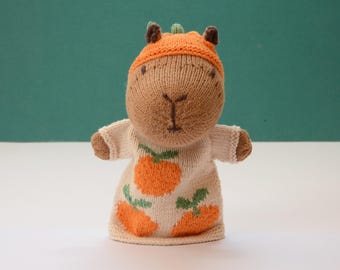 Marionnette Capybara - Tricoté à la main
