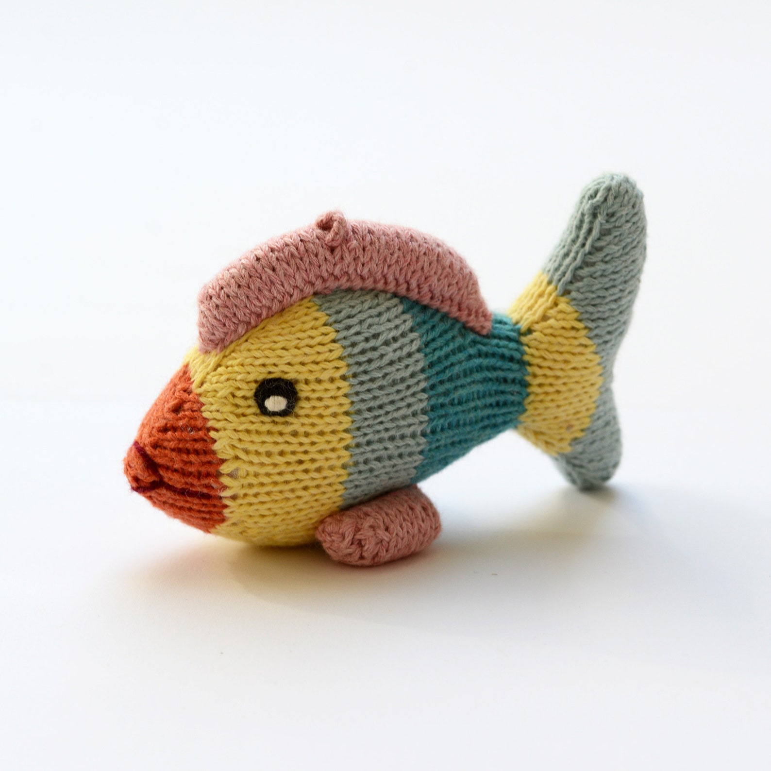 Hand gestricktes FischKuscheltier aus BioBaumwolle Etsy