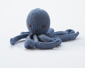 Pulpo Tejido a Mano en Algodón Orgánico