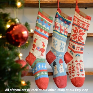 Meias de Natal - Tricotadas à mão e personalizadas