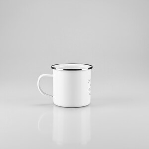 Enamel mug WORLD CHANGER, coffee cup, cocoa, chocolate, retro cup image 2