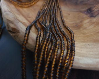 Chocolate brown 3mm glass seed beads tie-on waist bead. Gifts for her