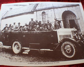 Uncommon Rare Poster original Vintage Automobile Car DEDION-BOUTRON, 1913/14 Photography Photo" type " Cardboard poster Grenoble