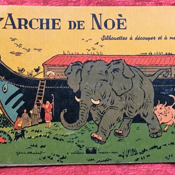 Rare-Vintage L'Arche de Noé Silhouettes à Découper et à mettre Debout-Autres collections Modélisme & Maquettisme Figurines-