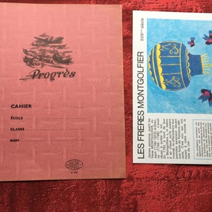 Cover illustriertes Notizbuch „Train-Flugzeug-Boot-LKW + Blotter Frères Montgolfier-Neuf**“, Nummer 23, herausgegeben vom Komitee gegen Alkoholismus