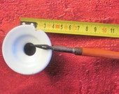 Vintage inkpot in Porcelain White (Insert (chipped see scan ) School Office Penholder(Blanzy-Poure) 1 Nib-Office(related objects) Inkwell.
