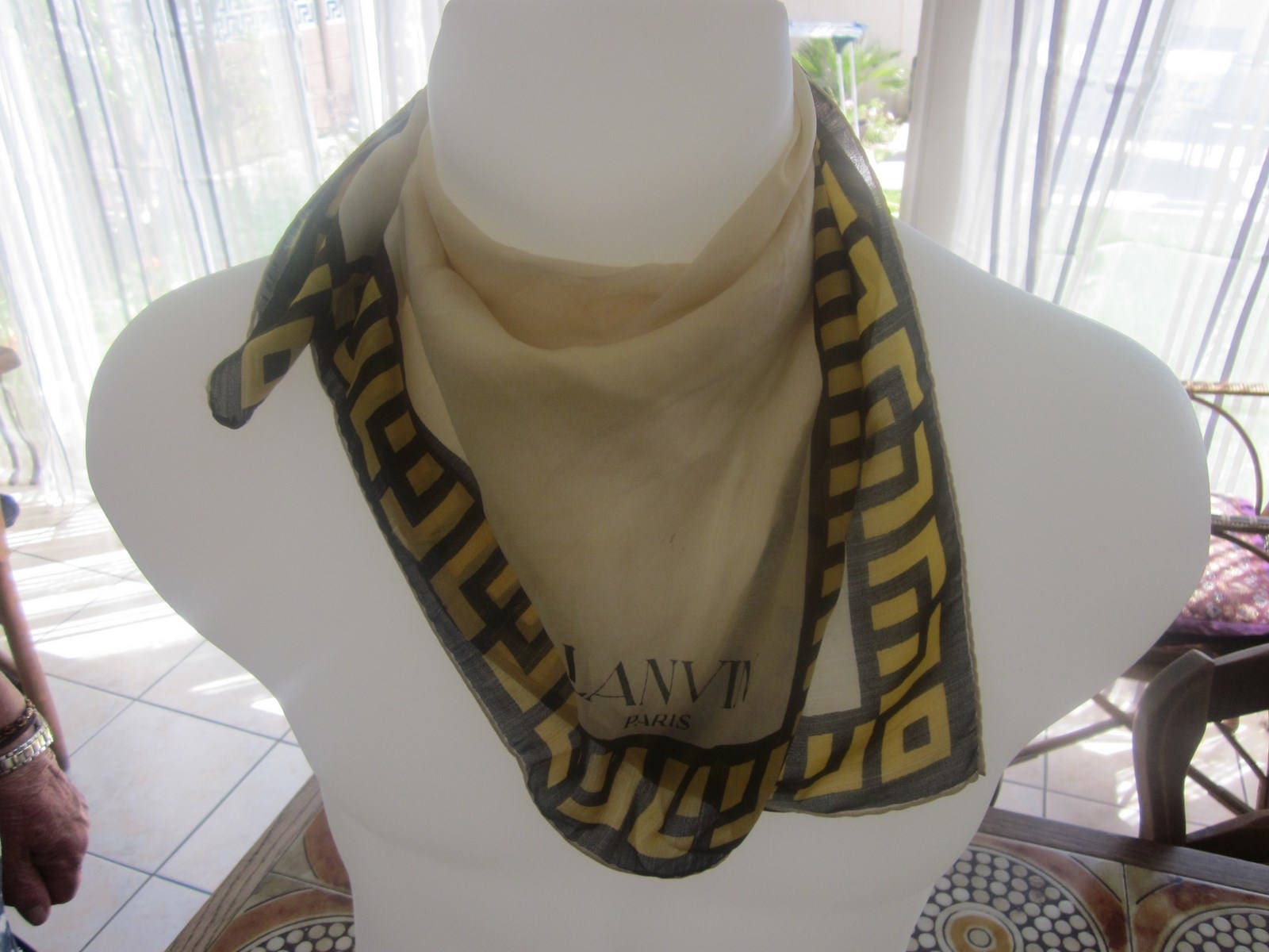 Foulard tour de cou en soie vintage 55cm x 55cm SCARF - eBay