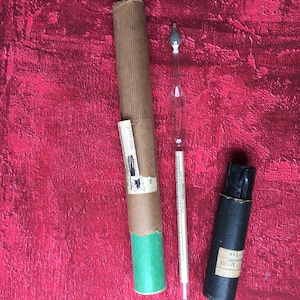 soldé prix réduit Aréomètre Ancien densimètre Alcoolomètre Armée Pharmacie Graduations+Etui Carton-aréomètre alcool vin