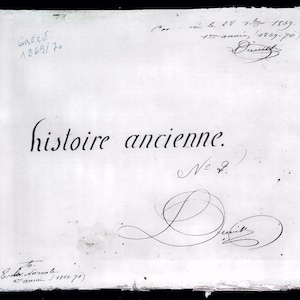 Quaderno di esercizi - Anno scolastico 1869/1870 - Quaderno antico Storia della Grecia: 56 pagine scritte Documento storico antico - calligrafia