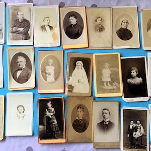 21 Photographies Avant 1900 type carte de visite-Carte Photo Réal Photo inaltérable  portraits Photographie Différentes régions ville France