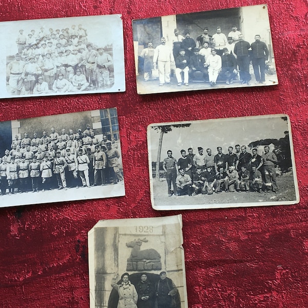 WW1-WW2-Military groups War 1914/18 & 1939/45-5 Photography Photo Photo Card R.P.P.C Real Photo Postcard- France militaria