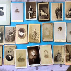 20 Photographies Avant 1900 type carte de visite-Carte Photo Réal Photo inaltérable  portraits Photographie Différentes régions ville France
