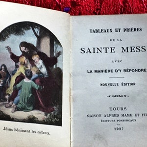 1927 Missaal Heilige Mistafels en ochtend-avondgebeden - manier van reageren op de Heilige Mis - gebeden tijdens de massabiecht - Evangelie