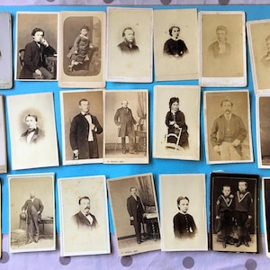 21 Photographies Avant 1900 type carte de visite-Carte Photo Réal Photo inaltérable  portraits Photographie Différentes régions ville France