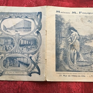 Catalogo pubblicitario Francia-Lione Manifattura di orologeria e gioielleria pub vari M. FOUQUE 57 r Hôtel de ville LYON