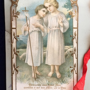 Hervorragende Postkartenausschnitte mit religiösen Bildern aus Zelluloid-Typ Chromos & Bilder-Souvenir meiner christlichen Kommunion-Religions-Esoterik