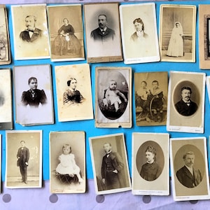 21 Photographies Avant 1900 type carte de visite-Carte Photo Réal Photo inaltérable  portraits Photographie Différentes régions ville France