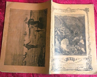 1897 Livre référence Catholique revue catalogue French Almanach Pelerin Calendrier, Articles, Publicités,Dessins,Sciences,Géographie,Art