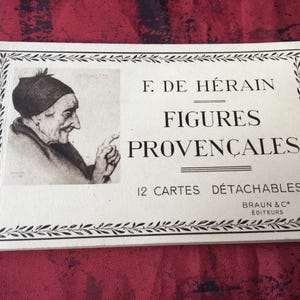 France Figures Provençales - F. De Hérain Carnet de 12 Cartes Postales Braun & Cie Editeurs Mulhouse Dornac Thèmes Folklore Personnages