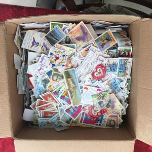 Colección de 70 sellos postales de Francia Formato grande y mediano Intaglio efímero, papel de arte, scrapbooking, collage, basura, efímero