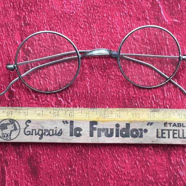 France Vintage reading glasses deformable flexible branches-lorgnon-binocle-Binocles bezel very light round lenses