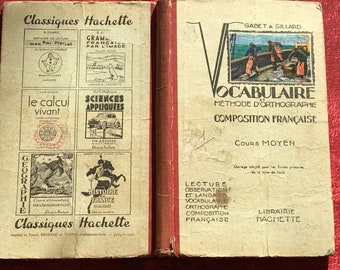 1923 School educational book Primary school book Vocabulary-method Spelling-French composition: subjects-images figures, France