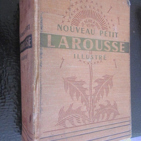 Vintage French Dictionary Larousse Illustre French Illustrated