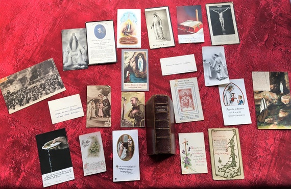 1932年 フランス語 Missel ミサ典 革装丁 三方金 挿絵入り 祈祷書