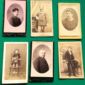 Frankrijk 6 Foto's Vóór 1900 type visitekaartje-Fotokaart Echte foto onveranderlijke portretten Jong-meisje-Mannen Vrouw-Toulouse-