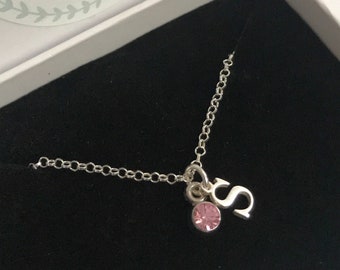 Eerste toermalijn geboortesteen ketting, oktober geboortesteen ketting, gepersonaliseerd cadeau voor haar