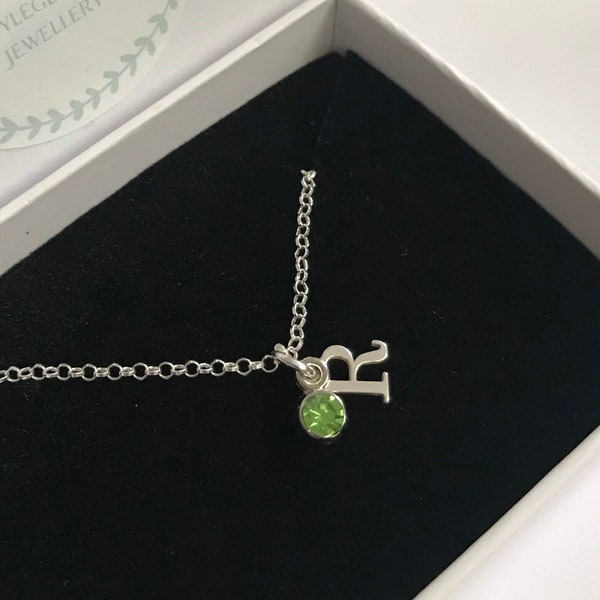 August Birthstone Necklace - Peridot main image 1