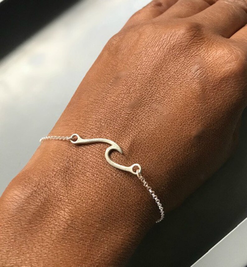 Wave Bracelet Silver Wave Bracelet Beach Gift Beach Etsy UK