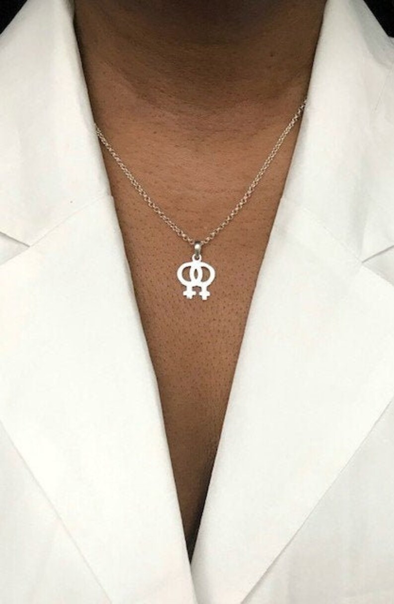 Female Symbol Necklace Venus Symbol Necklace Feminist Etsy UK