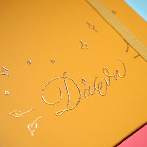 Kundenspezifische Goldfolie personalisiertes Notizbuch | Elegantes Journal Geschenk | Monogrammiert Briefpapier | Weihnachten personalisiertes Geschenk