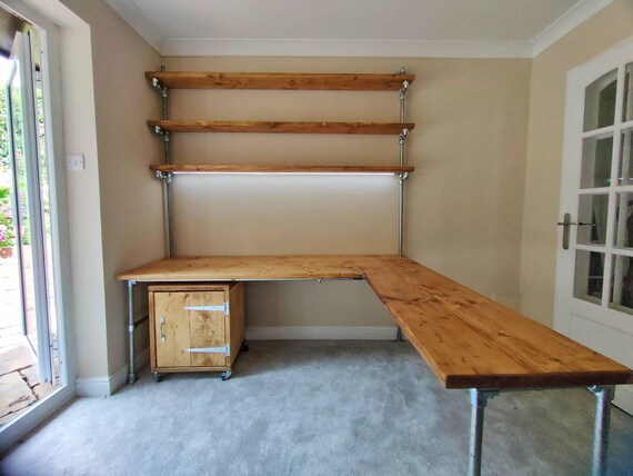 Home office corner 2024 desk with storage