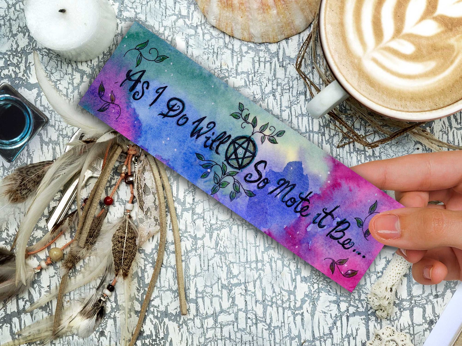 4 wiccan bookmarks digital download printable diy pagan witchy etsy