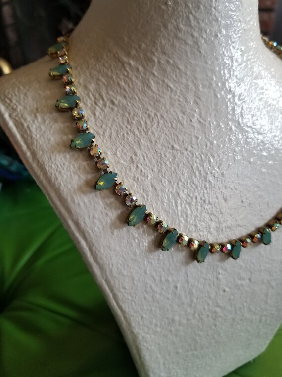 Opal & Rhinestone Necklace