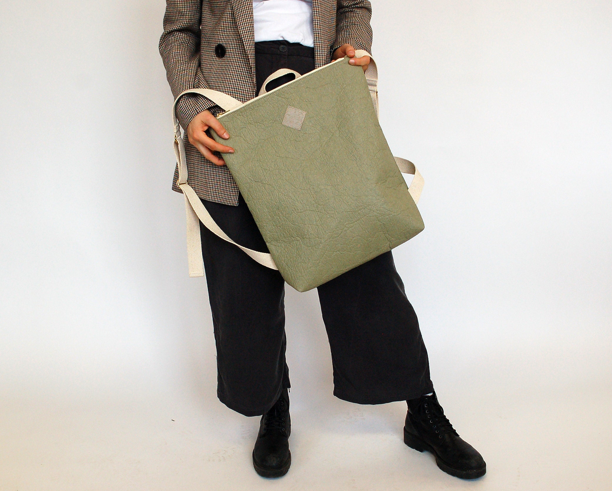 pineapple leather backpack